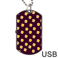 I Love Bread Dog Tag Usb Flash (one Side) by designsbymallika