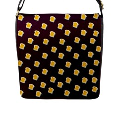 I Love Bread Flap Closure Messenger Bag (l) by designsbymallika