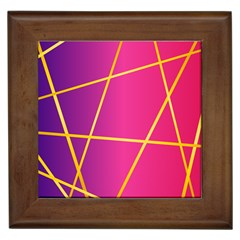 Golden Lines Framed Tile by designsbymallika