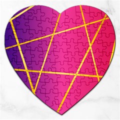 Golden Lines Jigsaw Puzzle (heart) by designsbymallika