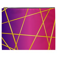 Golden Lines Cosmetic Bag (xxxl) by designsbymallika