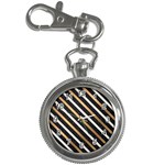 metallic stripes pattern Key Chain Watches Front