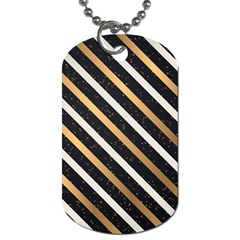 Metallic Stripes Pattern Dog Tag (one Side) by designsbymallika