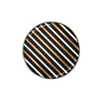 metallic stripes pattern Hat Clip Ball Marker Front