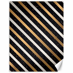 Metallic Stripes Pattern Canvas 12  X 16  by designsbymallika