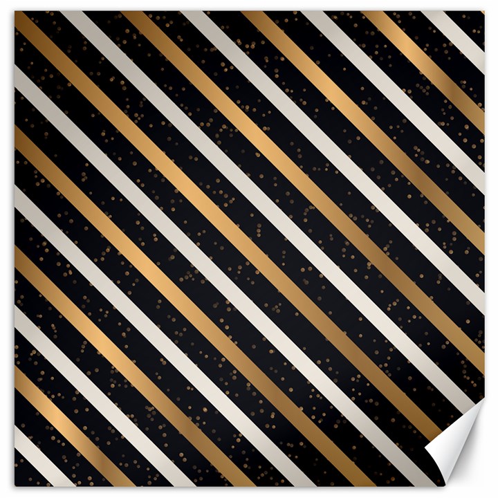 metallic stripes pattern Canvas 20  x 20 