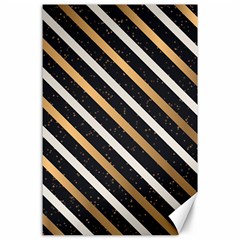 Metallic Stripes Pattern Canvas 24  X 36  by designsbymallika