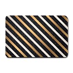 metallic stripes pattern Small Doormat  24 x16  Door Mat