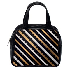 Metallic Stripes Pattern Classic Handbag (one Side) by designsbymallika