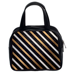 Metallic Stripes Pattern Classic Handbag (two Sides) by designsbymallika