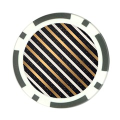 Metallic Stripes Pattern Poker Chip Card Guard (10 Pack) by designsbymallika