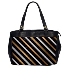 Metallic Stripes Pattern Oversize Office Handbag by designsbymallika