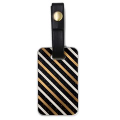 Metallic Stripes Pattern Luggage Tag (one Side) by designsbymallika