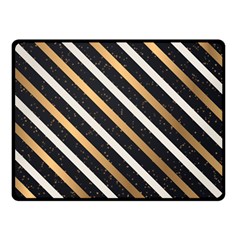 Metallic Stripes Pattern Double Sided Fleece Blanket (small)  by designsbymallika