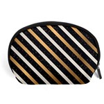 metallic stripes pattern Accessory Pouch (Large) Front