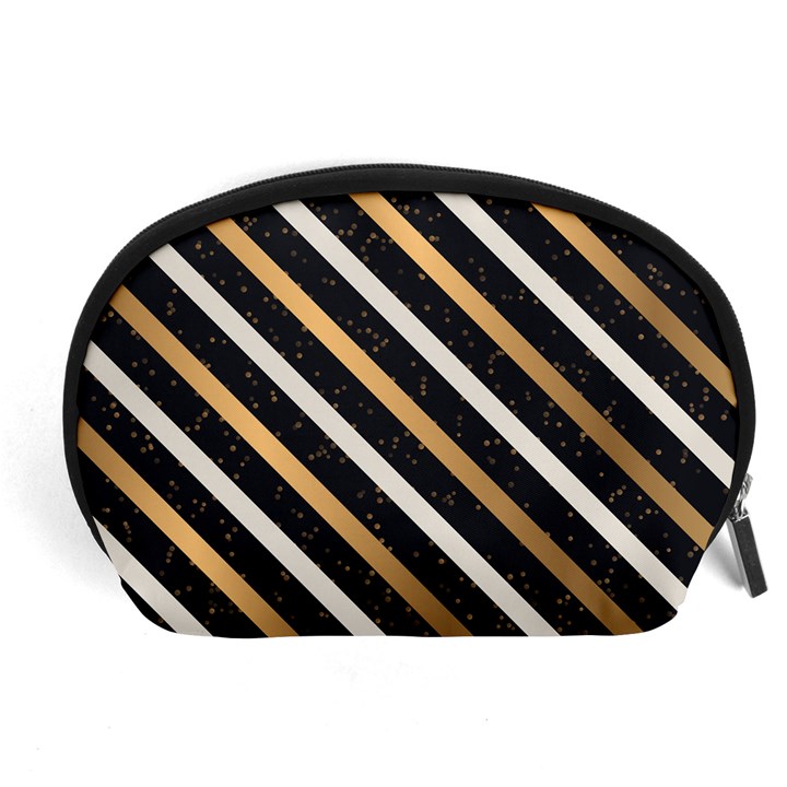 metallic stripes pattern Accessory Pouch (Large)