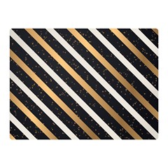 Metallic Stripes Pattern Double Sided Flano Blanket (mini)  by designsbymallika