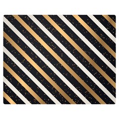 Metallic Stripes Pattern Double Sided Flano Blanket (medium)  by designsbymallika