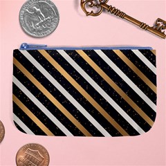 Metallic Stripes Pattern Large Coin Purse by designsbymallika