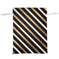 Metallic Stripes Pattern  Lightweight Drawstring Pouch (xl)