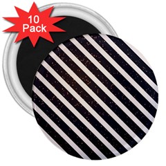 Silver Stripes Pattern 3  Magnets (10 Pack)  by designsbymallika