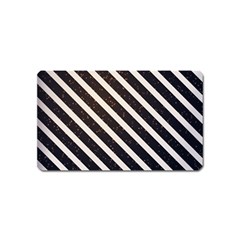 Silver Stripes Pattern Magnet (name Card) by designsbymallika