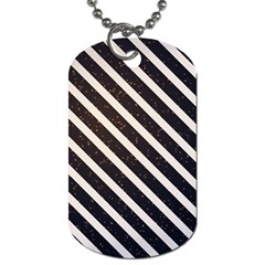 Silver Stripes Pattern Dog Tag (two Sides) by designsbymallika