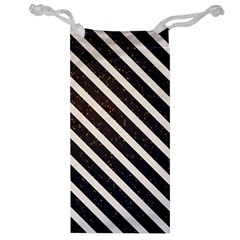 Silver Stripes Pattern Jewelry Bag by designsbymallika