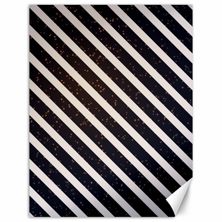 silver stripes pattern Canvas 12  x 16 