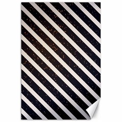 Silver Stripes Pattern Canvas 20  X 30  by designsbymallika