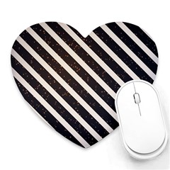 Silver Stripes Pattern Heart Mousepads by designsbymallika