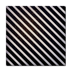 Silver Stripes Pattern Face Towel by designsbymallika