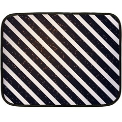 Silver Stripes Pattern Fleece Blanket (mini) by designsbymallika