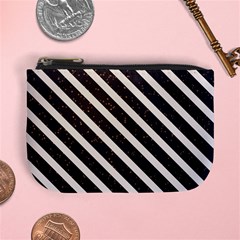 Silver Stripes Pattern Mini Coin Purse by designsbymallika