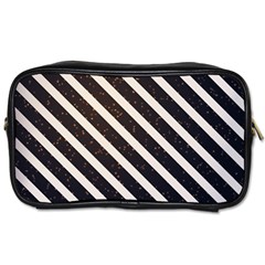 Silver Stripes Pattern Toiletries Bag (two Sides)