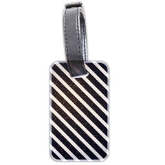 Silver Stripes Pattern Luggage Tag (two Sides) by designsbymallika