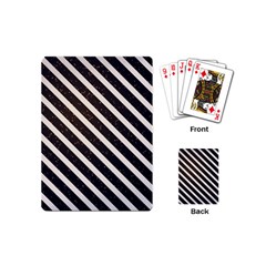 Silver Stripes Pattern Playing Cards Single Design (mini) by designsbymallika