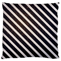 Silver Stripes Pattern Large Cushion Case (two Sides) by designsbymallika