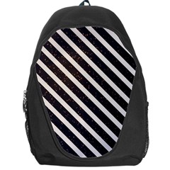 Silver Stripes Pattern Backpack Bag by designsbymallika