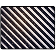 Silver Stripes Pattern Double Sided Fleece Blanket (medium)  by designsbymallika