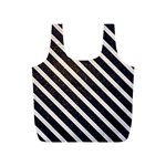 silver stripes pattern Full Print Recycle Bag (S) Front