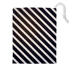 Silver Stripes Pattern Drawstring Pouch (5xl)