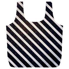 Silver Stripes Pattern Full Print Recycle Bag (xxxl)