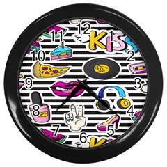 Disco Theme Wall Clock (black) by designsbymallika