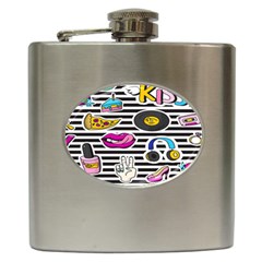 Disco Theme Hip Flask (6 Oz) by designsbymallika