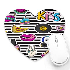 Disco Theme Heart Mousepads