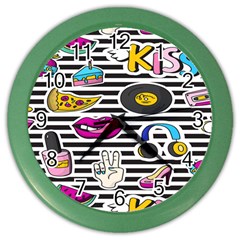 Disco Theme Color Wall Clock by designsbymallika