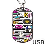 disco theme Dog Tag USB Flash (One Side) Front