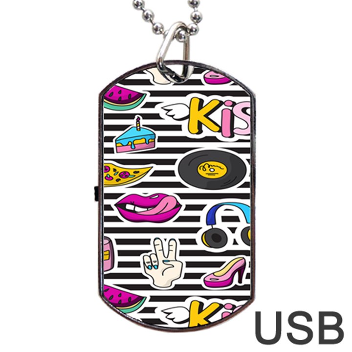 disco theme Dog Tag USB Flash (One Side)