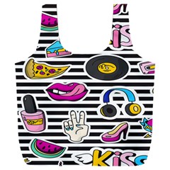 Disco Theme Full Print Recycle Bag (xxl)